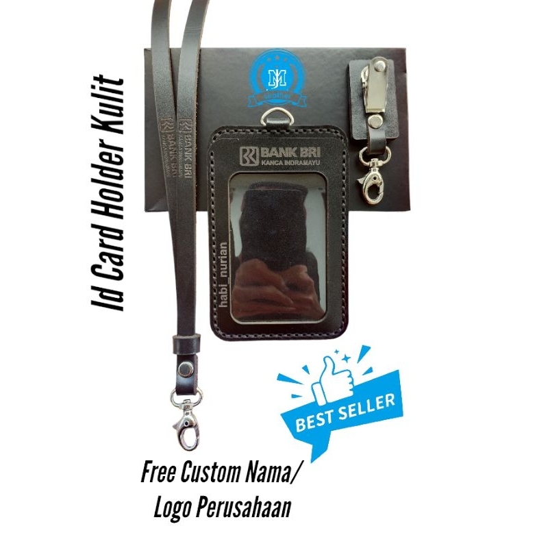 

Id Card Holder Kulit Asli Name Tag Kulit Custom Nama dan Logo Perusahaan