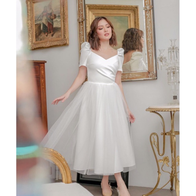 Chiobushop - Mavluda Party Dress Tile Bridesmaid Kondangan Pesta | Prewedding Guest Dress | Korea Dr