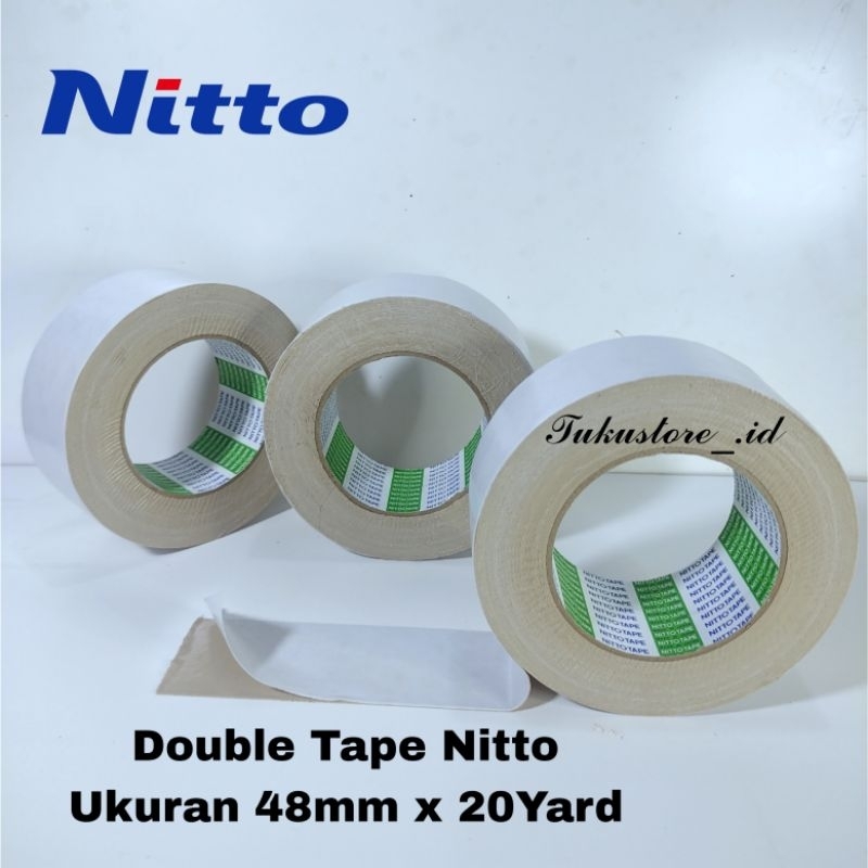 

Double Tape Nitto Ukuran 48mm x 20 Yard Lem Perekat Isolasi Perekat