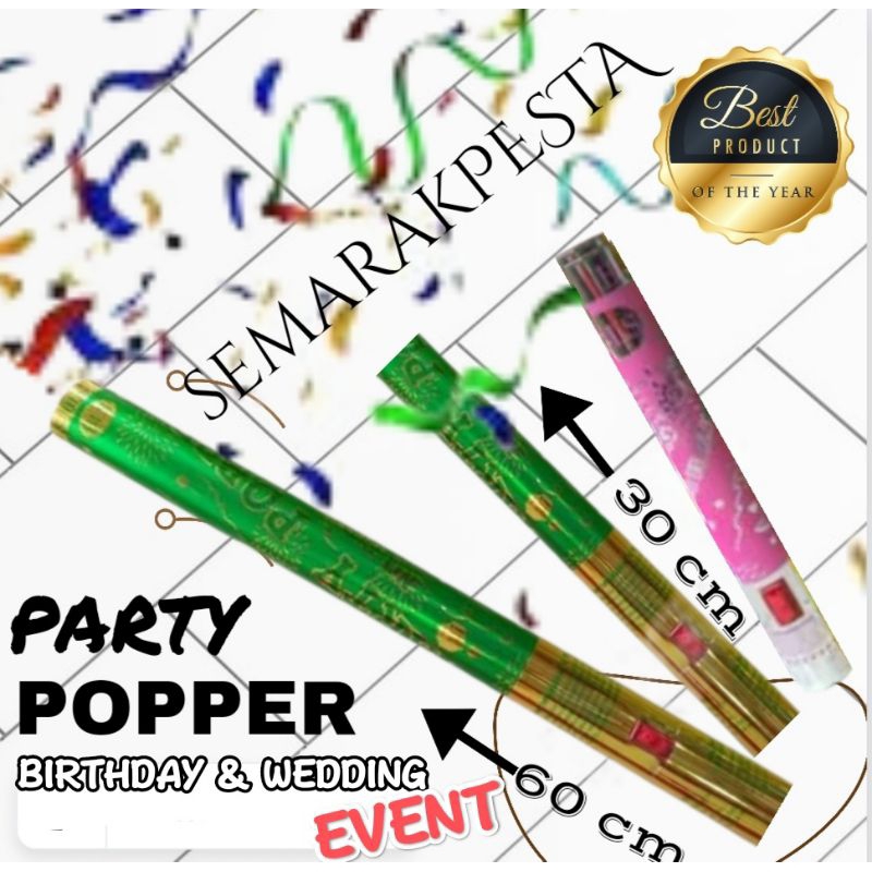 (BEST QUALITY) party popper pencet,confetty tombol,surprise popper