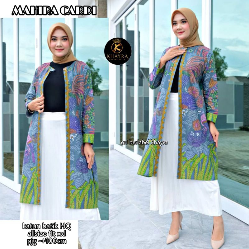 long cardi  batik rumput batik solo outer lengan