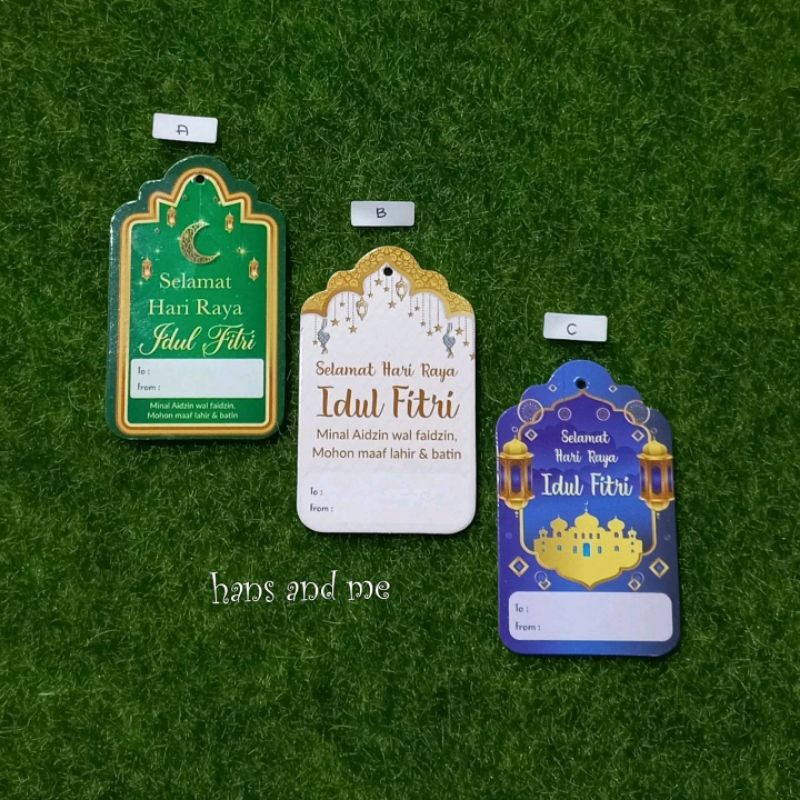 

Hang Tag Hangtag Gantungan Idul Fitri To From (tanpa tali) Duplex