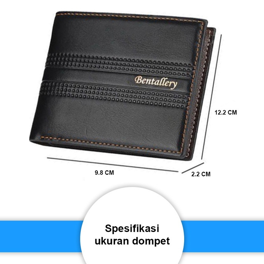 Dompet Lipat Pria Import Zamzam DR003/DR027 Dompet Lipat Garis Tebal Material Dompet Fashion Pria C15