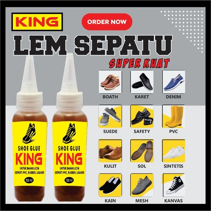 Lem Sepatu dan Sendal Super Rekat 100ml Original King Lem