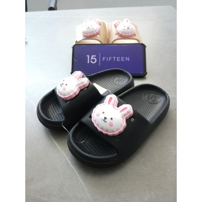 NEW ! ! ! SIZE 19-29 SANDAL SELOP Sandal Anak Perempuan RABBIT 0-4 TAHUN KARET COLLIN / SANDAL SLIP ON ANAK CEWEK 6122-B