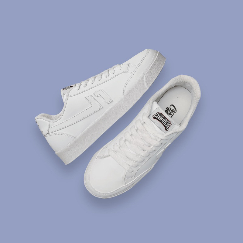 SEPATU CORVALUE FOOTWEAR - Sepatu Sneakers Pria Wanita Konnichiwa Fullwhite LP Original