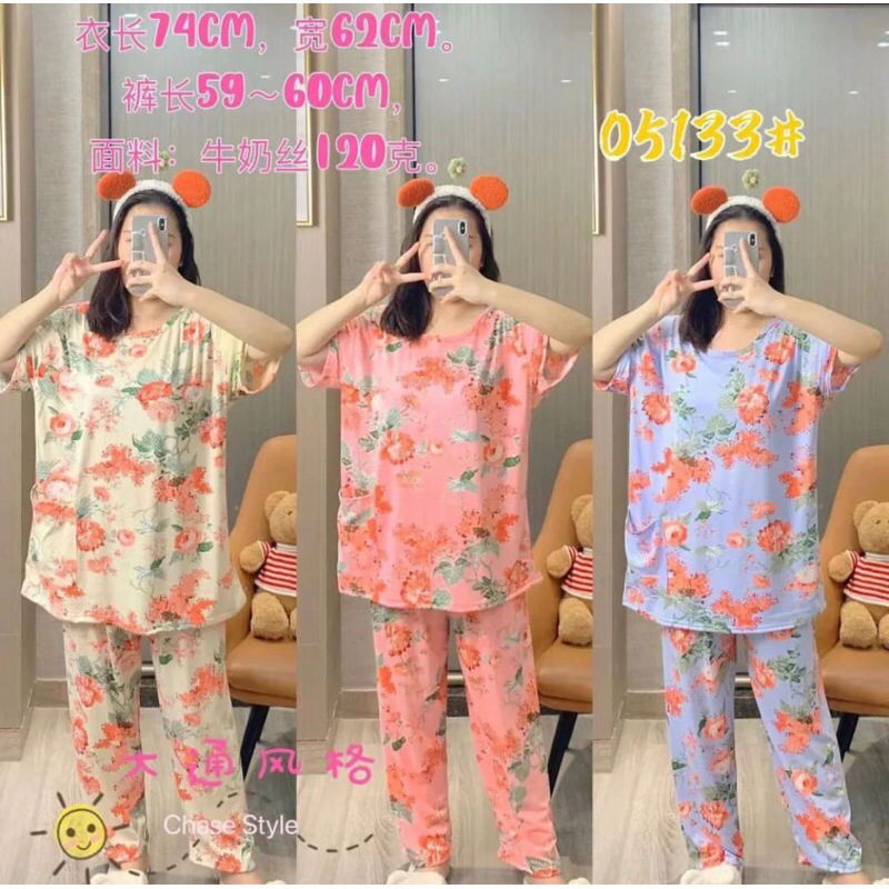 Stelan Baju Tidur Import CP Model Oversize / Piyama Baju tidur CP