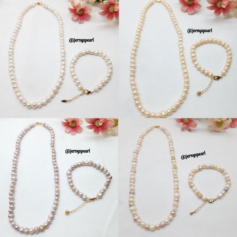 Set perhiasan mutiara lombok | set perhiasan mutiara tawar