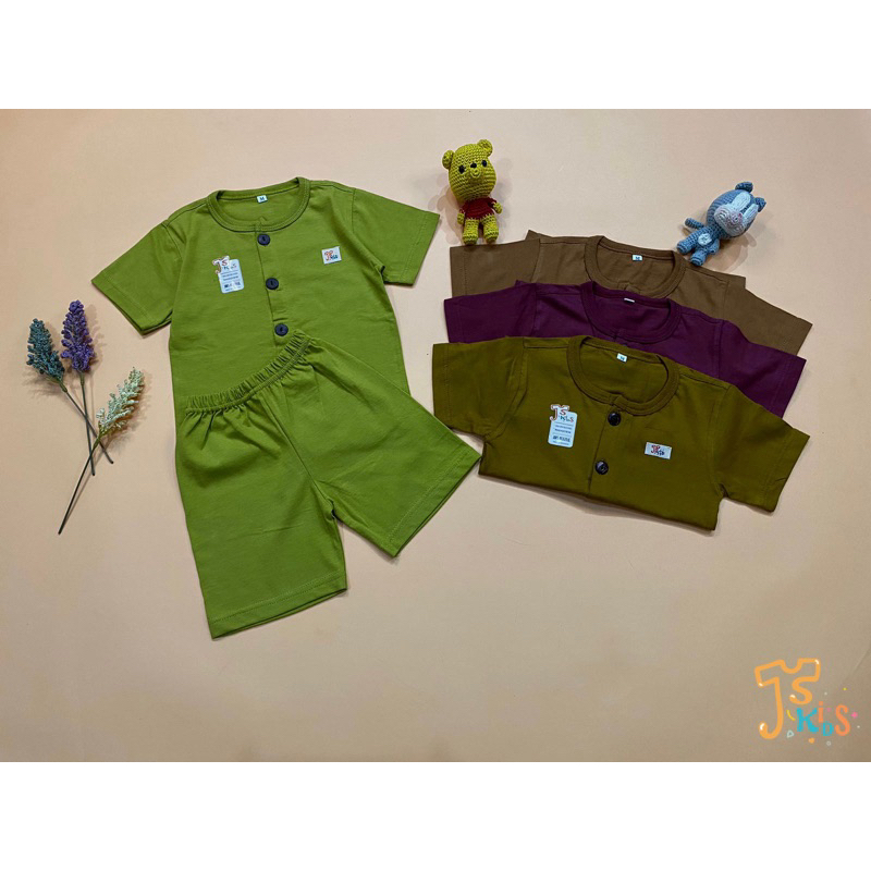 JISA Kids - NEW ARRIVAL FULL KANCING BAJU ANAK/SETELAN ANAK UNISEX KIANO SET BAJU PENDEK CELANA PENDEK