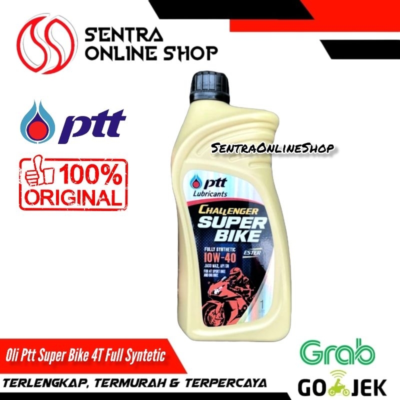 Oli ptt challenger super bike 4t 10w 40 full Ester 1000 ml