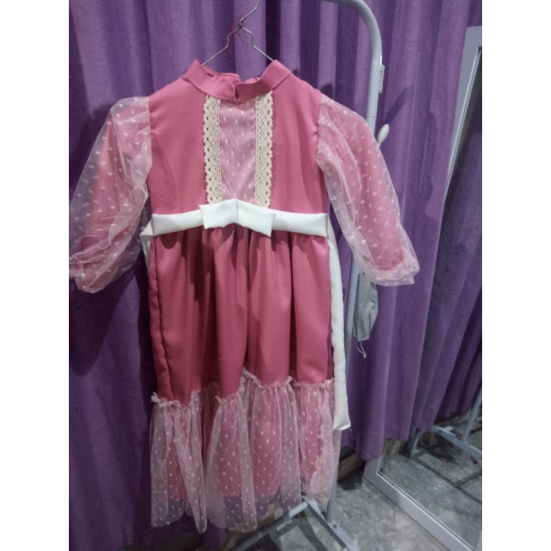 PROMO SET MUSLIM/GAMIS ANAK PEREMPUAN/BAJU PEREMPUAN/GAMIS DOT ANAK/GAMIS TILE