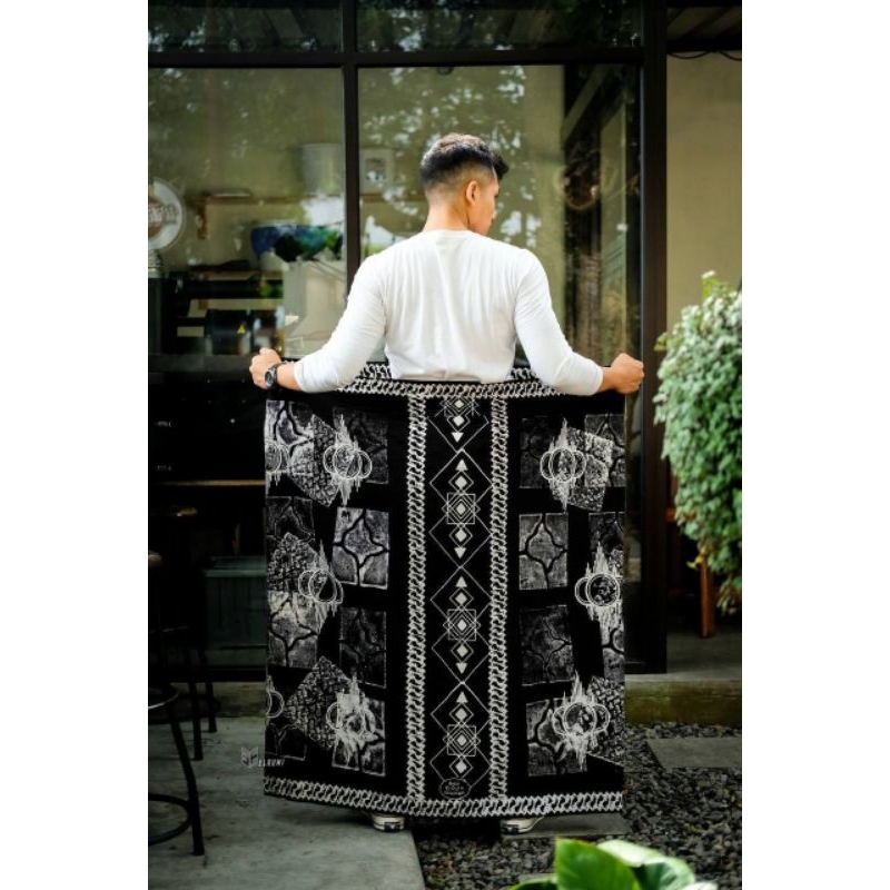 Sarung batik abstrak cap asli pekalongan fashion muslim pria dewasa termurah terlaris