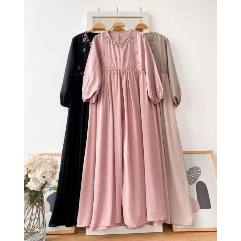 Emilly Beads Dress Ld 110/Dress Payet Jumbo/Dress Payet Kondangan/Dress Maternity/Dress Sage