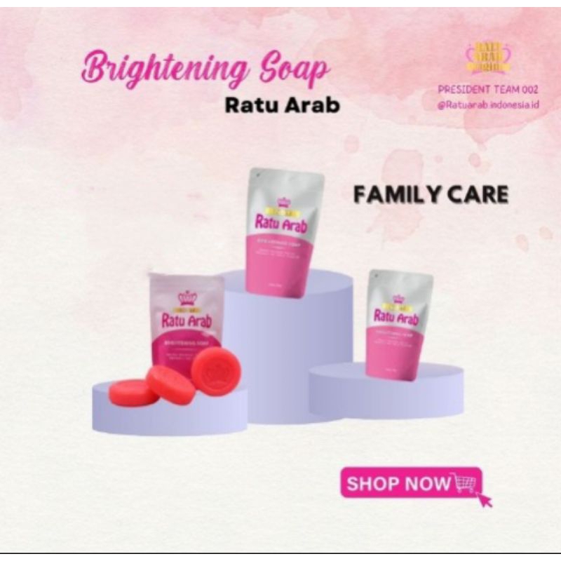 PAKET HEMAT 3 PC | BRIGHTENING SOAP RATU ARAB SABUN PEMUTIH BADAN DAN WAJAH BPOM ORIGINAL |
