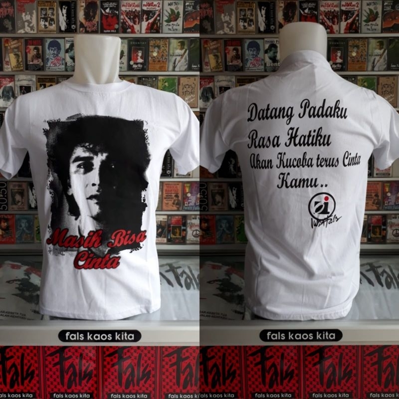 kaos iwan fals bahan kain katun adem halus tanpa jahitan samping built up