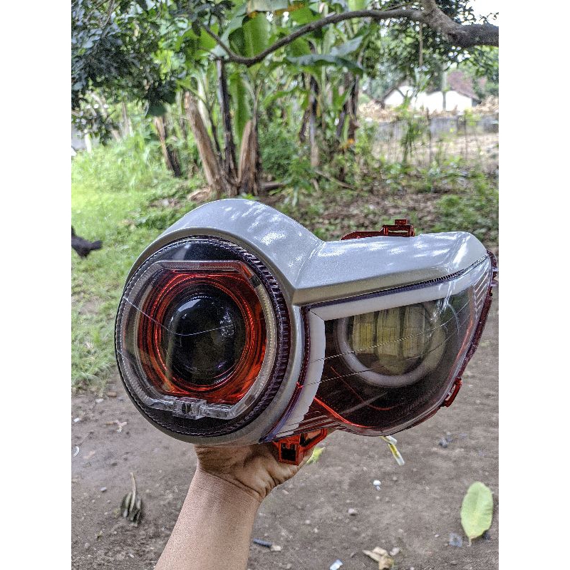 lampu pece reflektor Tiger pece biled set senja rgb