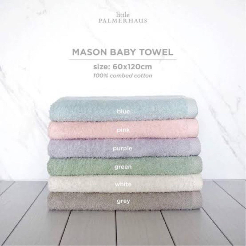 LITTLE PALMERHAUS Mason Baby Towel Handuk Mandi Bayi Anduk Antibacterial Anti Bacterial Quick Drying Cepat Kering 60x120 cm 60x120cm 60cmx120cm 60 x 120 60cm x 120cm Termurah Murah Original