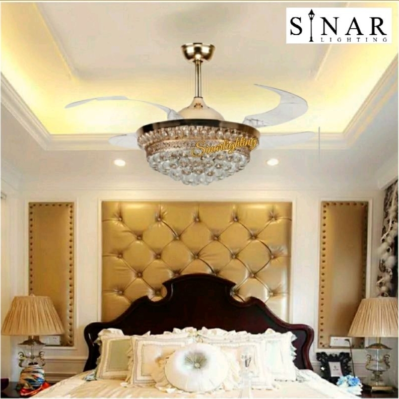 Lampu kipas/Ceiling Fan kristal Ecolux 043 Pansy