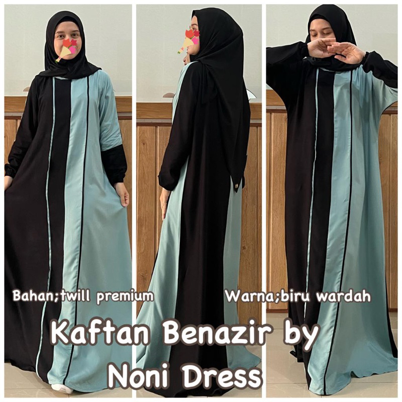 Daster Arab Noni BENAZIR Dress Busui Kaftan Twill Premium Big Size