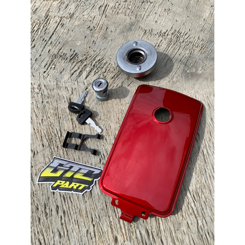 tutup tangki gl 100 warna merah maron set cover tutup tangki gl 100 set kunci dalam tutup tangki gl 