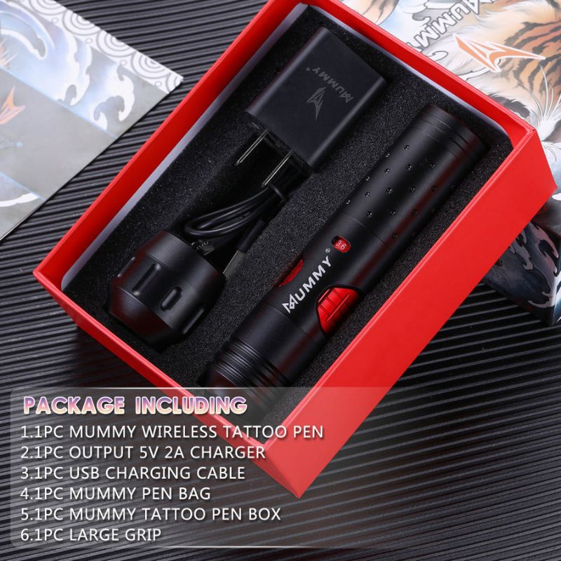 Mummy Pharaoh Wireless Tattoo Machine Adjustable Stroke