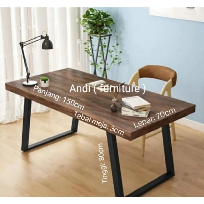 meja kantor/ kerja kaki besi hollow