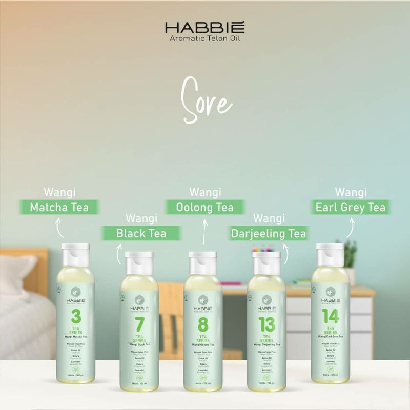 Habbie Aromatic Telon Oil Flower Series &amp; Tea Series - Minyak Telon Habbie