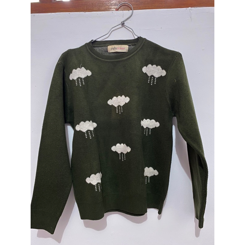 RUBYLICIOUS sweater knit tebal lembut halus rajut atasan cewek baju wanita preloved