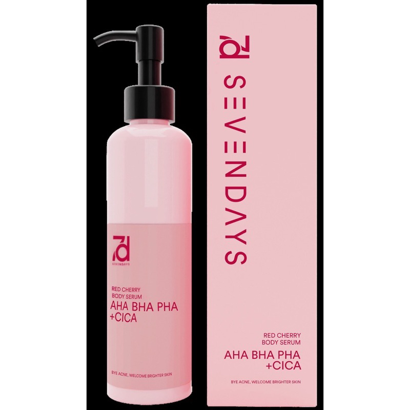 Seven Days Red Cherry Body Serum ( PINK ) 250ML ( 7DBS Red Cherry ) Body Lotion Wangi Tahan Lama Promo Sen