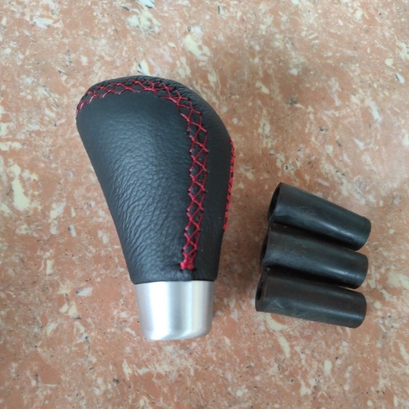 tuas gear SHIFT knop KNOB persneling racing gigi TUAS persneling KULIT MOBIL MANUAL racing hitam silver UNIVERSAL