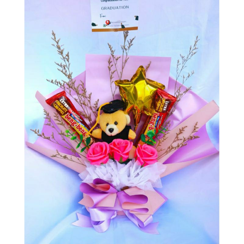 

Buket Bunga Wisuda Kelulusan Teddy Bear