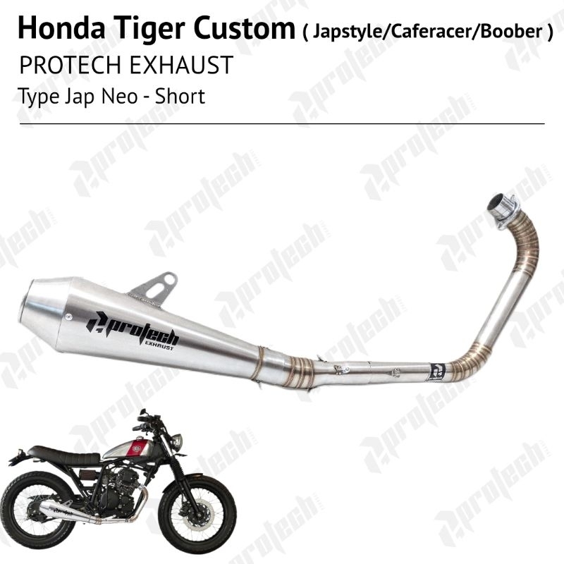 Honda GL / Tiger / Megapro — PRO1 Short · Silver — foto 4