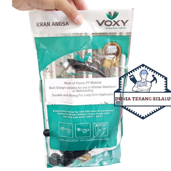 Kran Angsa PVC VOXY model ENGKOL 1/2 verloop 3/4 - Kran Tembok Plastik  - Kran Air Leher Angsa - Keran Bak Cuci Dapur - Kran Cuci Piring VOXY