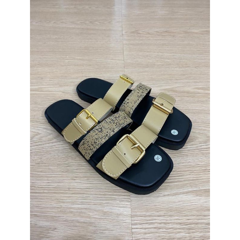 SB - LANY SANDAL SEPON CANVAS MOTIF BAN3