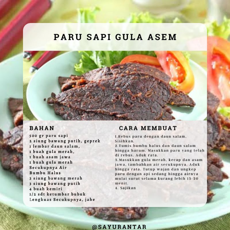 

Paket Paru Sapi Gula Asem
