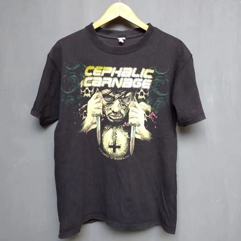 baju kaos band second metal grind chepalic carnage
