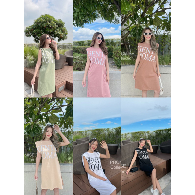 DRESS CASUAL GENTLE WOMAN FASHION WANITA IMPORT BANGKOK