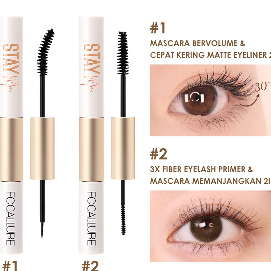 POKY - FOCALLURE Mascara 2 in 1 Waterproof | FA160 Mascara 2 in 1