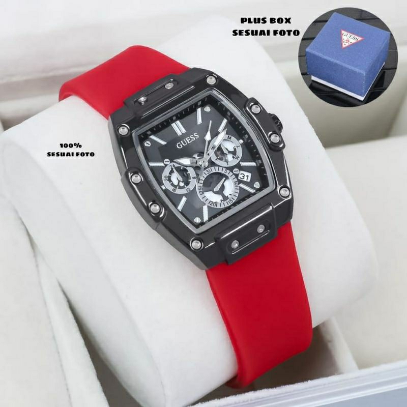 Jam Tangan Guess Wanita Rubber Anti Air Kasual Bisa COD