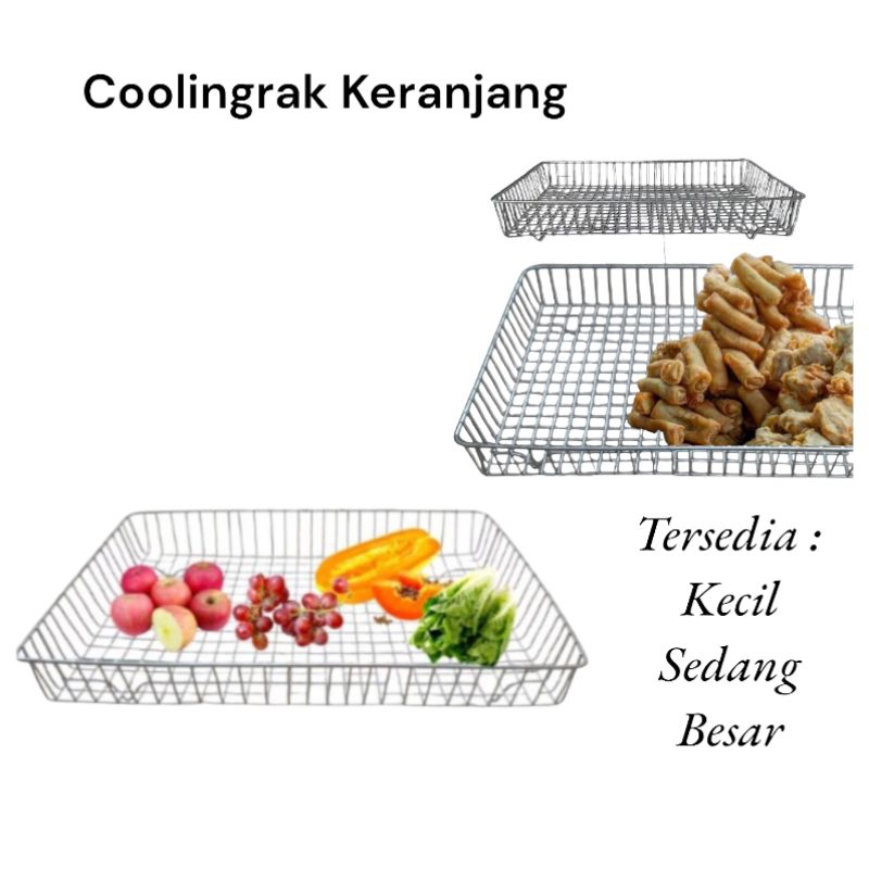 Cooling Rak Keranjang Wadah Peniris Minyak Keranjang Saringan Minyak Peniris sayuran Termurah