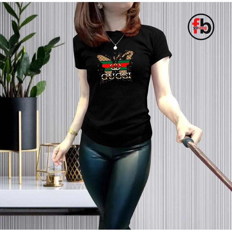 fbyoung kaos wanita model simple elegan buat keseharian lengan pendek