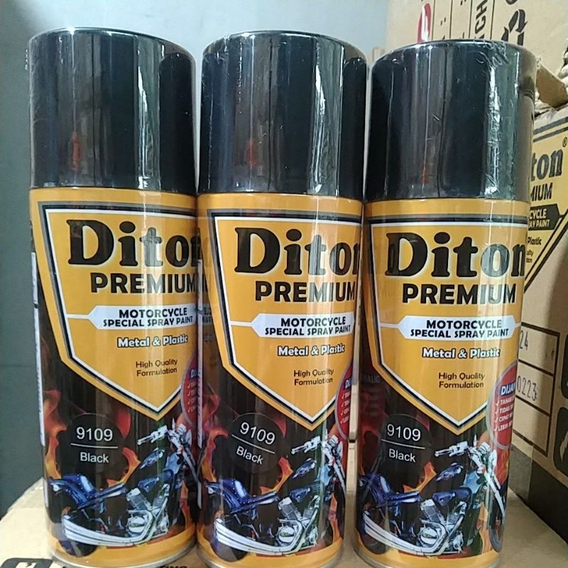 Pilok Pilox Cat Diton Premium Black 9109 Hitam Hitam Glossy Hitam Polos diton premium 400cc Tahan