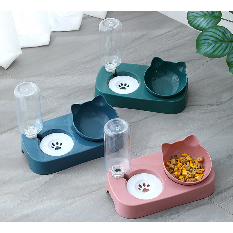 Tempat makan Anjing Kucing / Bowl Dispenser 2 in 1