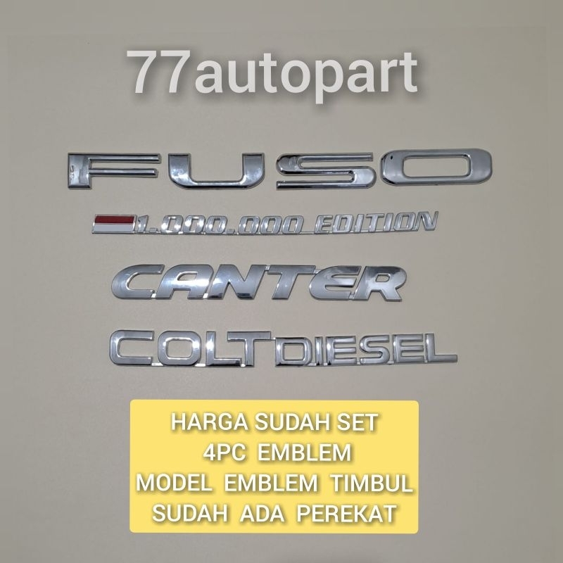 emblem fuso colt diesel canter 1 juta edition harga sudah 4pc emblem