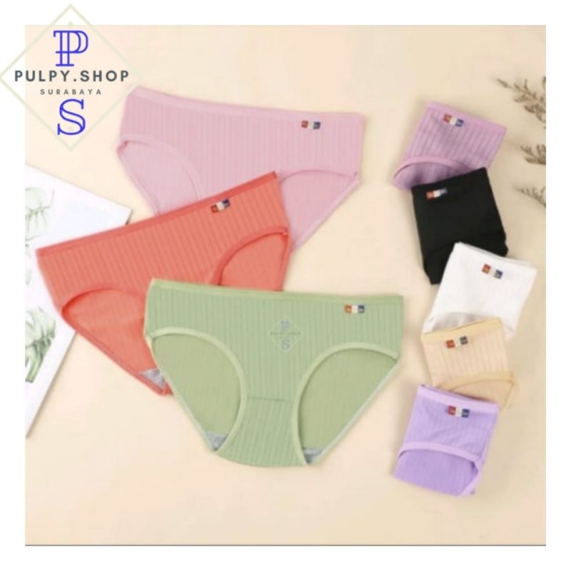 Celana Dalam Wanita CD Polos Motif Underwear Brief Panties Jumbo PS
