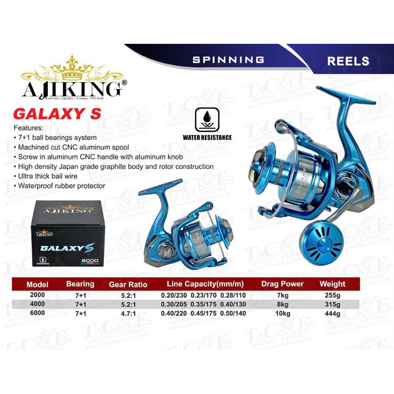 Reel Ajiking Galaxy S New Model/Reel Casting Darat Laut Bagus