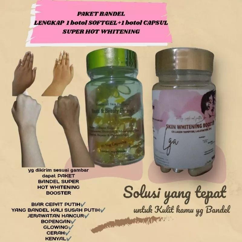 COD PAKET BUNDLING SOFTGEL L-gluthation DAN COLLAGEN