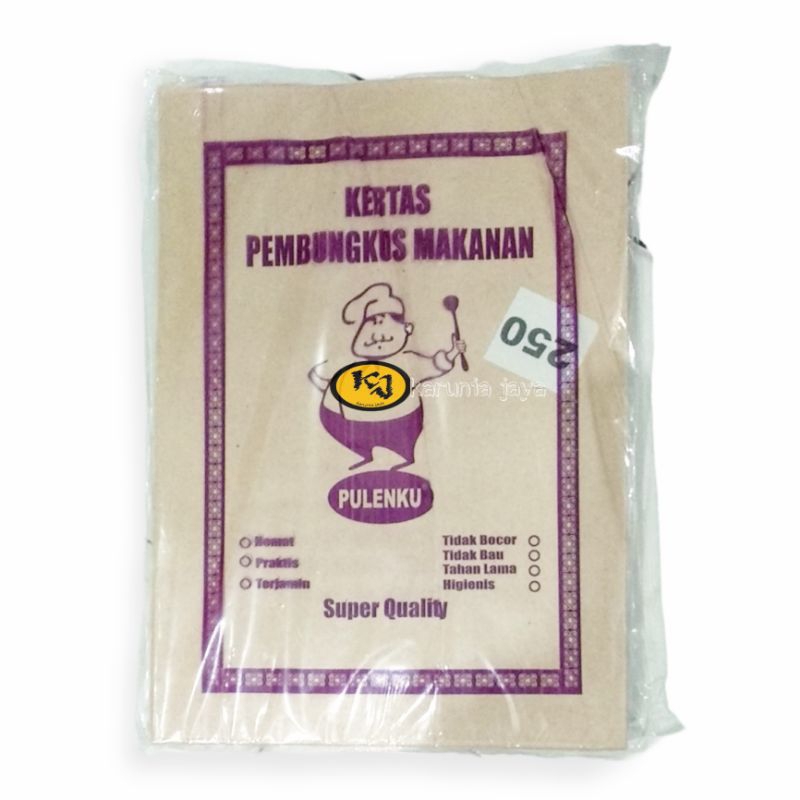 1pack isi 250lembar kertas minyak pembungkus makanan
