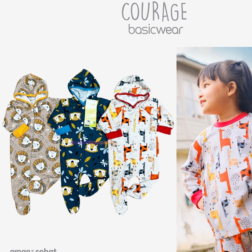 VELVET JUNIOR Baju Kodok Panjang Topi Buka Kaki Tutup Kaki | Baby Jumper Panjang Motif Terbaru