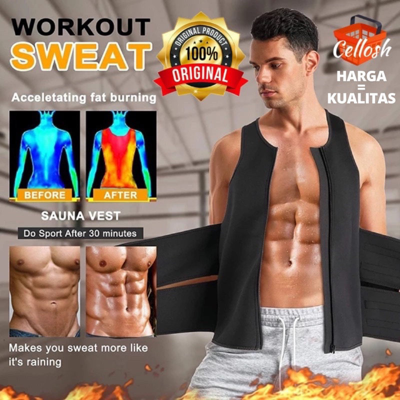 Korset Pria Pembakar Lemak Perut Buncit Pria Pembentuk Badan Pria Shaper Waist Trainer Fat Burner